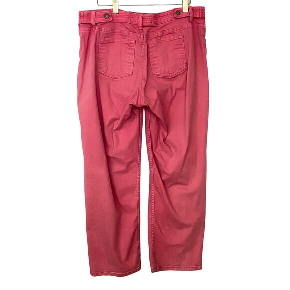 Liz Claiborne Vintage Woman's Size 14 Petite Straight Leg Fit Pink Denim Jeans - Picture 2 of 14